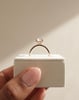 18k Rose Gold | 8.5x6.5mm Emerald Moissanite | Lab Diamond side stones