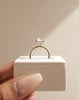18k Yellow Gold / Platinum | 9x7mm Emerald Moissanite | Lab Diamond side stones