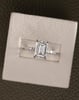 Platinum | 3.09ct - E - VVS2 Emerald Lab Diamond | Lab Diamond side stones