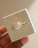 18k Yellow Gold | 9x6mm Pear Moissanite | Lab Diamond side stones
