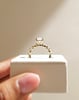 18k Yellow Gold | 9x6mm Pear Moissanite | Lab Diamond side stones