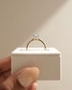 18k Yellow Gold / Platinum | 1.07ct - F - VS1 Emerald Lab Diamond | Lab Diamond side stones