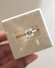 18k Yellow Gold | 8.5x6.5mm Emerald Moissanite | Lab Diamond side stones