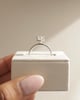 Platinum | 10x7mm Pear Moissanite | Lab Diamond side stones | #2