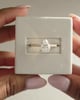 18k Yellow Gold | 10x7mm Pear Moissanite | Lab Diamond side stones