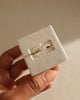 18k Yellow Gold | 10x7mm Pear Moissanite | Lab Diamond side stones