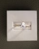 18k Yellow Gold / Platinum | 9x6mm Pear Moissanite | Lab Diamond side stones