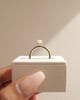 18k Yellow Gold | 9x6mm Pear Moissanite | Lab Diamond side stones