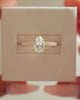 18k Yellow Gold | 9x6mm Pear Moissanite | Lab Diamond side stones