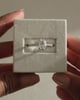Platinum | 9x6.5mm Oval Moissanite | Lab Diamond side stones