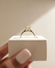18k Yellow Gold | 8x6mm Oval Moissanite | Lab Diamond side stones