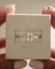 18k Yellow Gold | 8x6mm Oval Moissanite | Lab Diamond side stones