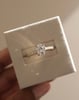 18k Yellow Gold / Platinum | 8x6mm Oval Moissanite | Lab Diamond side stones