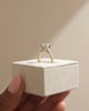 18k Yellow Gold / Platinum | 8x6mm Oval Moissanite | Lab Diamond side stones