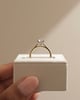 18k Yellow Gold / Platinum | 8x6mm Oval Moissanite | Lab Diamond side stones