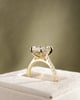 18k Yellow Gold | 3.72ct - F - VVS2 Oval Lab Diamond | Lab Diamond side stones