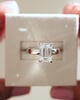 Platinum | High Set | 2.87ct - F - VS1 Emerald Lab Diamond | Lab Diamond side stones