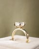 18k Yellow Gold | High Set | 3.58ct - D - VS1 Emerald Lab Diamond | Lab Diamond side stones