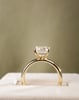 18k Yellow Gold | High Set | 3.09ct - D - VVS2 Emerald Lab Diamond | Lab Diamond side stones