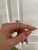 Platinum | 9x6mm Pear Moissanite | Lab Diamond side stones