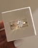 18k Yellow Gold | 10x7mm Oval Moissanite | Lab Diamond side stones