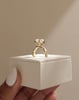 18k Yellow Gold | 10x7mm Oval Moissanite | Lab Diamond side stones