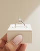 Platinum | 7.5x5.5mm Radiant Moissanite | Lab Diamond side stones