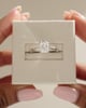 Platinum | 7.5x5.5mm Radiant Moissanite | Lab Diamond side stones