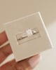 Platinum | 7.5x5.5mm Radiant Moissanite | Lab Diamond side stones