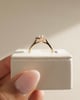 18k Rose Gold | 10x7mm Pear Moissanite | Lab Diamond side stones