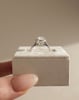 Platinum | 10x7mm Pear Moissanite | Lab Diamond side stones