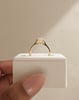 18k Yellow Gold | 9x6mm Pear Moissanite | Lab Diamond side stones