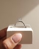 Platinum | 1ct - E - VS1 Round Lab Diamond | Lab Diamond side stones