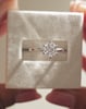 Platinum | 7mm Round Moissanite | Lab Diamond side stones