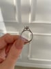Platinum | 7.5mm Round Moissanite | Lab Diamond side stones