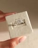 Platinum | High Set | 10x8mm Elongated Cushion Moissanite | Moissanite side stones