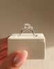 Platinum | High Set | 10x8mm Elongated Cushion Moissanite | Moissanite side stones