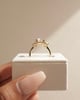 18k Yellow Gold | Low Set | 10x8mm Elongated Cushion Moissanite | Moissanite side stones