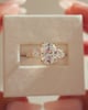 18k Yellow Gold | Low Set | 10x8mm Elongated Cushion Moissanite | Moissanite side stones
