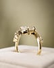 18k Yellow Gold | 2.42ct - F - VVS2 Elongated Cushion Lab Diamond | Lab Diamond side stones