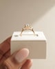 18k Rose Gold | 10x7mm Pear Moissanite | Lab Diamond side stones