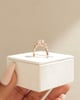 18k Rose Gold | 7mm Round Moissanite | Lab Diamond side stones
