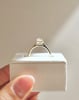 18k Yellow Gold | 6.5mm Princess Moissanite | Lab Diamond side stones