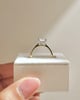 18k Yellow Gold / Platinum | 6mm Princess Moissanite | Lab Diamond side stones