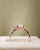 18k Rose Gold | 2.08ct - F - VVS2 Emerald Lab Diamond | Lab Diamond side stones