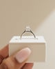 Platinum | 7mm Asscher Moissanite | Lab Diamond side stones