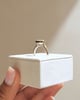 18k Yellow Gold | 8x6mm Emerald Moissanite