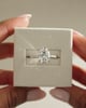 Platinum | 11x8mm Oval Moissanite | Lab Diamond side stones