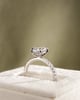 Platinum | 1.58ct - E - VVS2 Oval Lab Diamond | Lab Diamond side stones