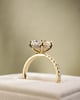 18k Yellow Gold | 2.89ct - F - VVS2 Oval Lab Diamond | Lab Diamond side stones